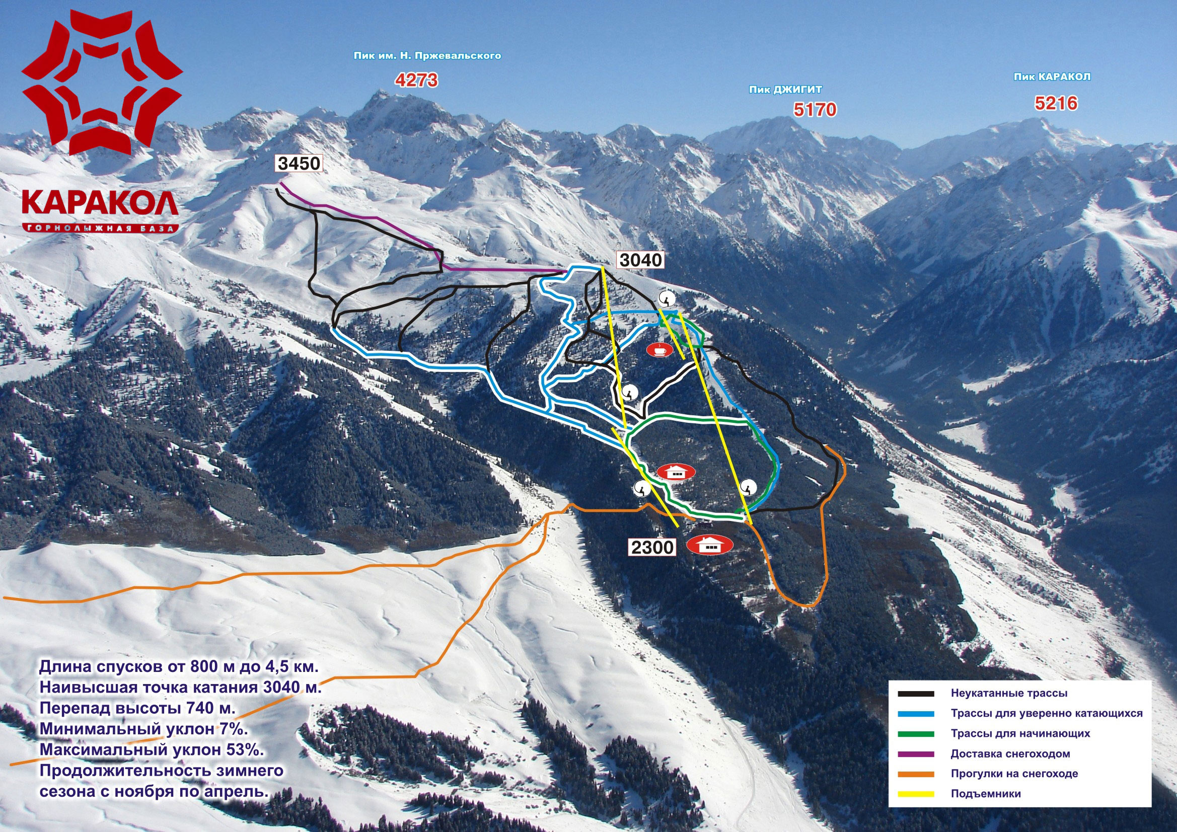 Trail Map Karakol Ski Resort