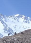 Horseback riding at BC peak Lenin